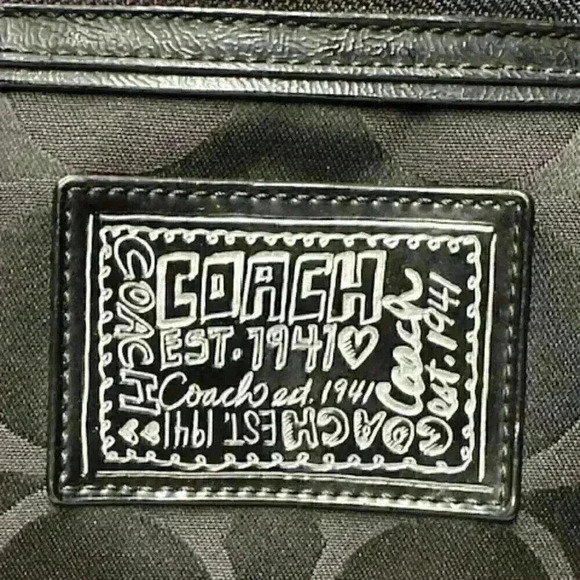 COACH F20026 Black Poppy Daisy Signature Tote - Picture 6 of 14